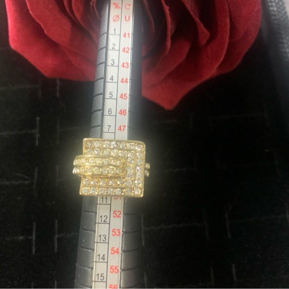 Gold Tone Fashion Rhinestone Zircon Bohemian Ring - Picture 7 of 8